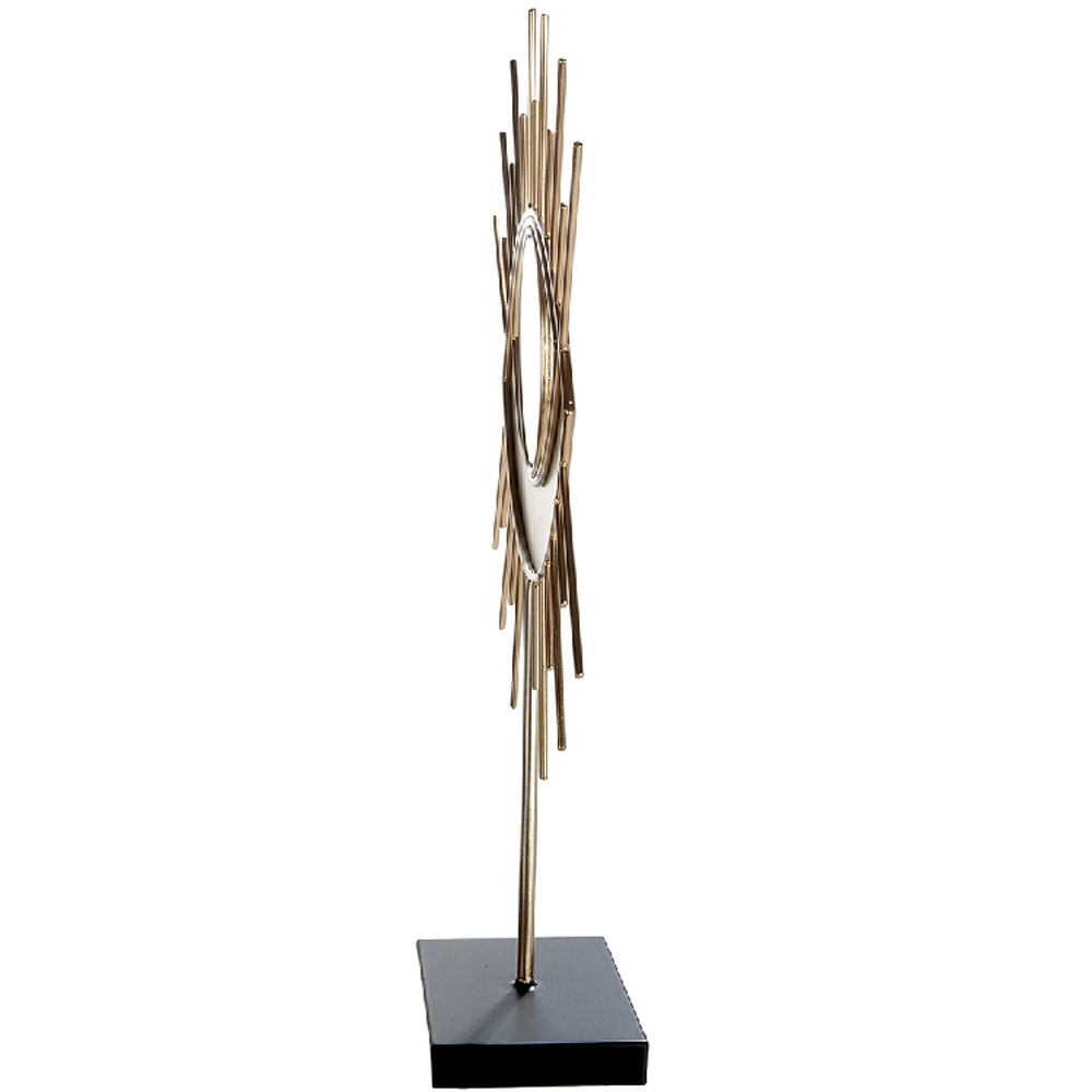 Omrano Metal Decorative Eye Sculpture in Gold and Black