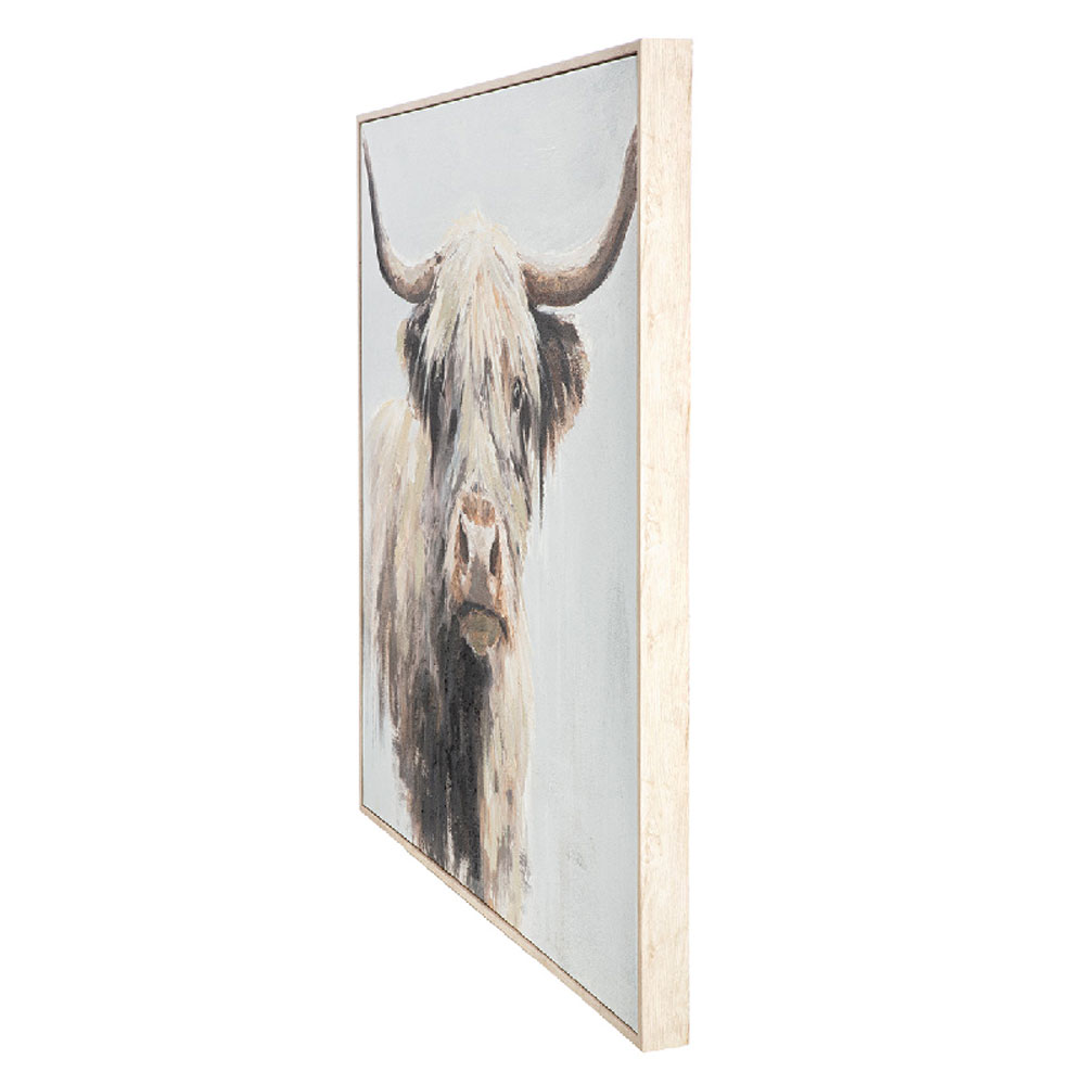 Omvara Canvas Highland Cow Wall Art in Multicolour
