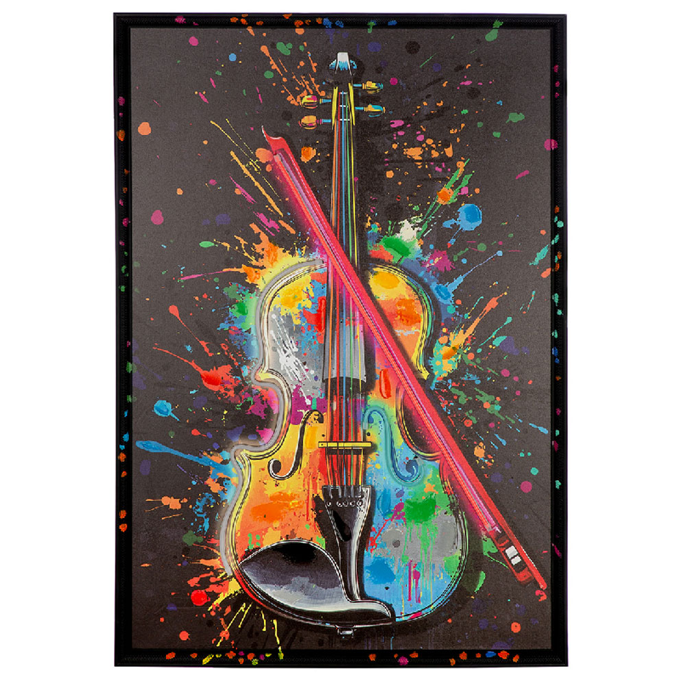 Omvara Canvas Music Splash Wall Art in Multicolour