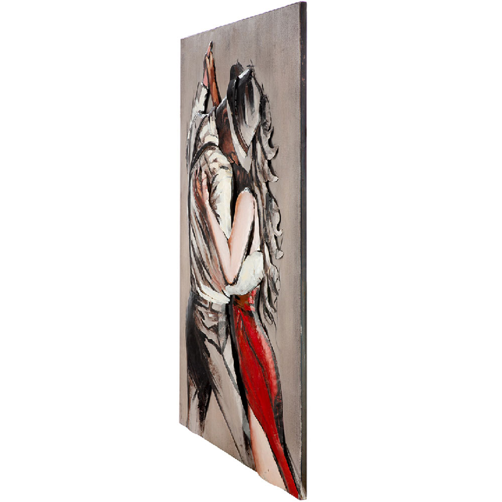 Omvara Metal Couple Dance Wall Art in Multicolour
