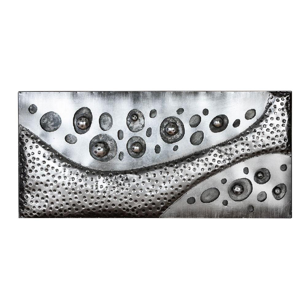 Omvara Metal Raised Dot Details Wall Art in Silver