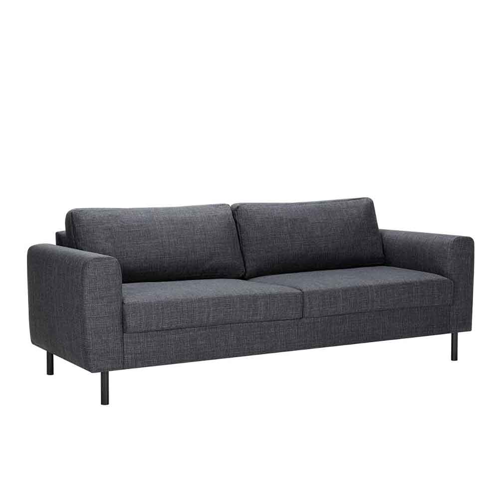 Onalaska Fabric 2+3 Seater Sofa Set In Basel Dark Grey