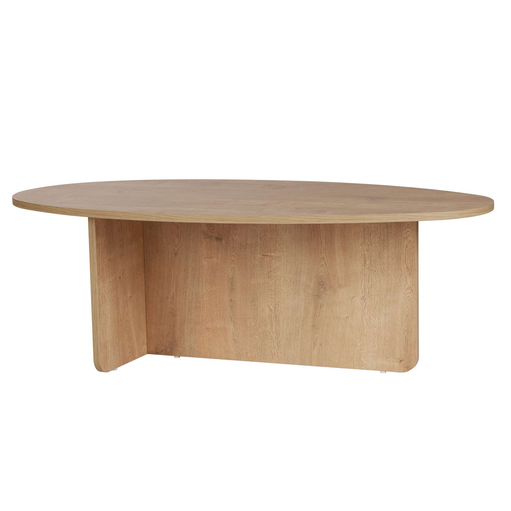 Onara Oval Wooden Coffee Table in Oak