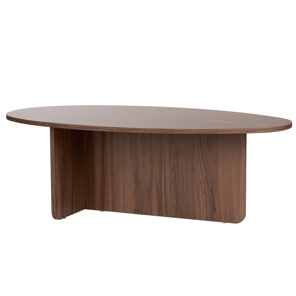 Onara Oval Wooden Coffee Table in Walnut