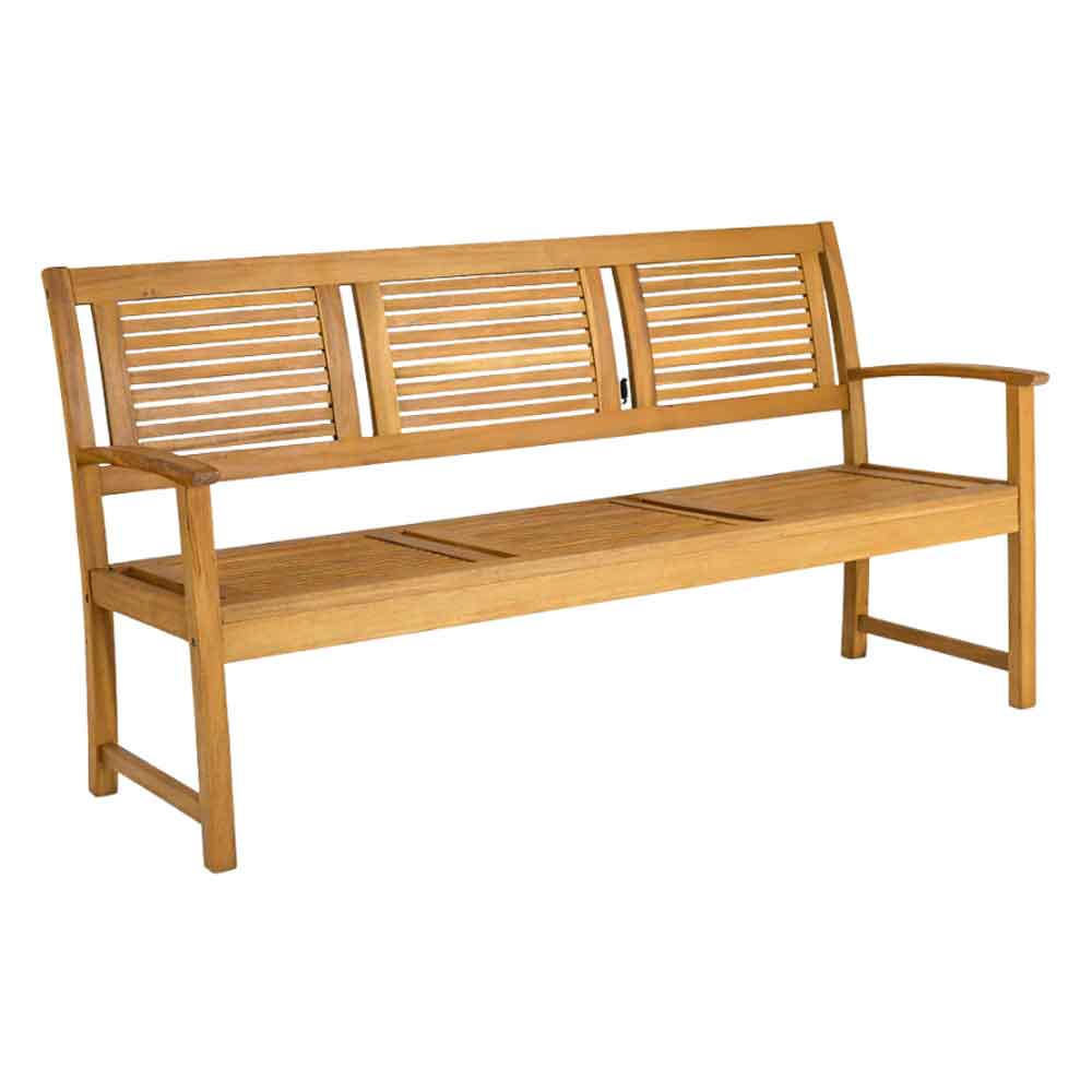 Onda Outdoor Wooden Seating Bench in Oak