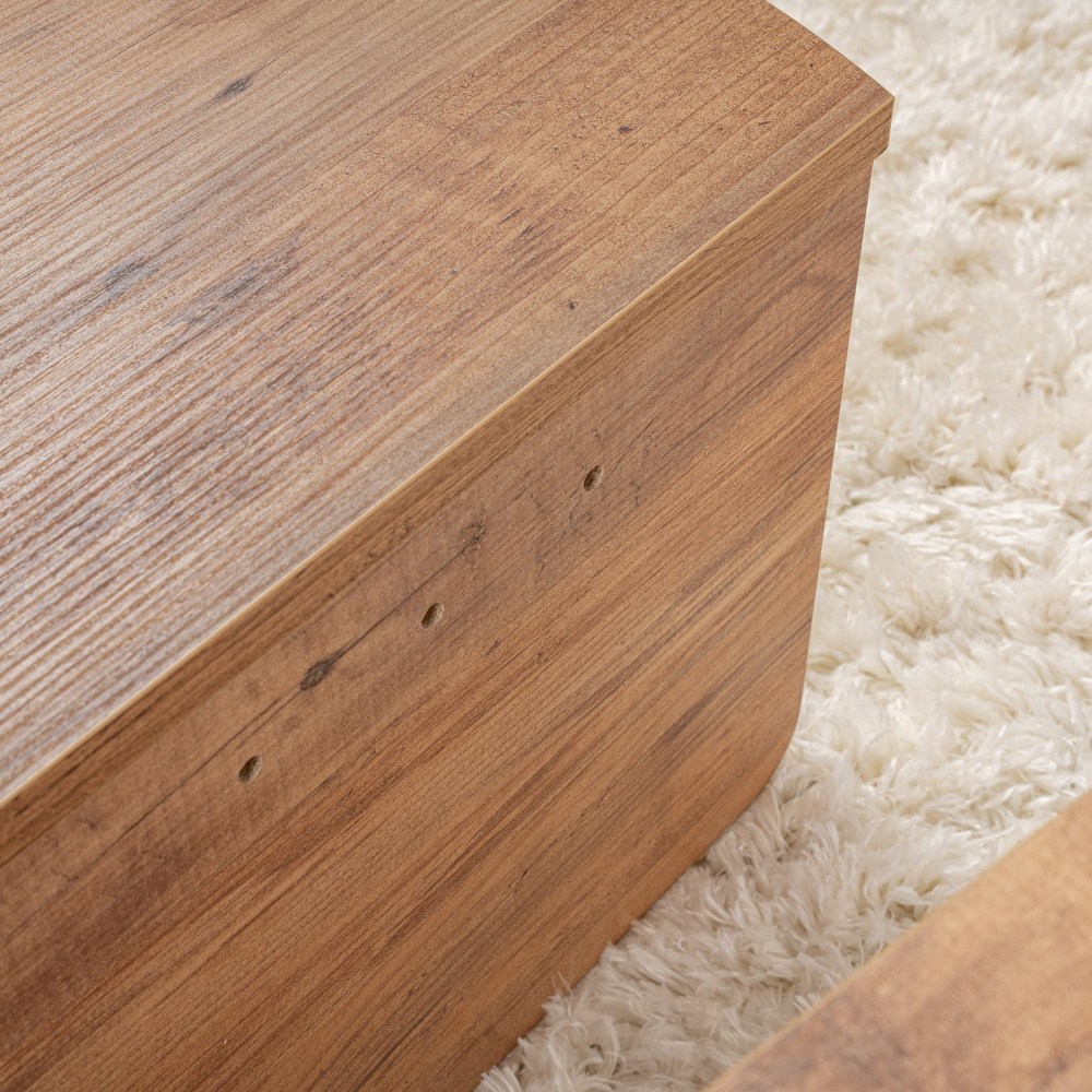 Onelio Oval Wooden Nest Of 2 Coffee Table in Atlantic Pine