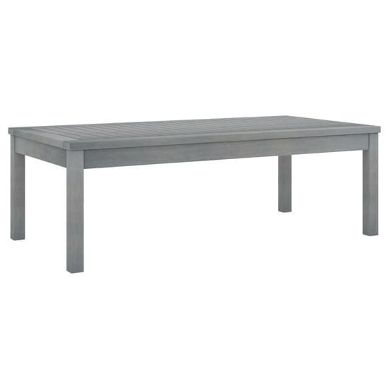 Oni Rectangular Outdoor Wooden Coffee Table In Grey Wash