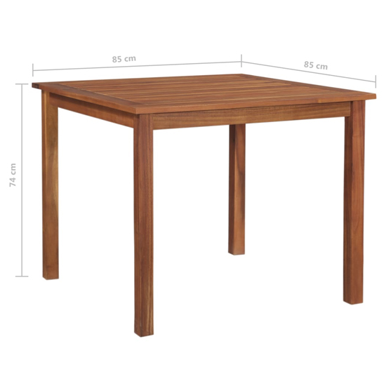 Oni Square Outdoor Wooden Dining Table In Natural_3