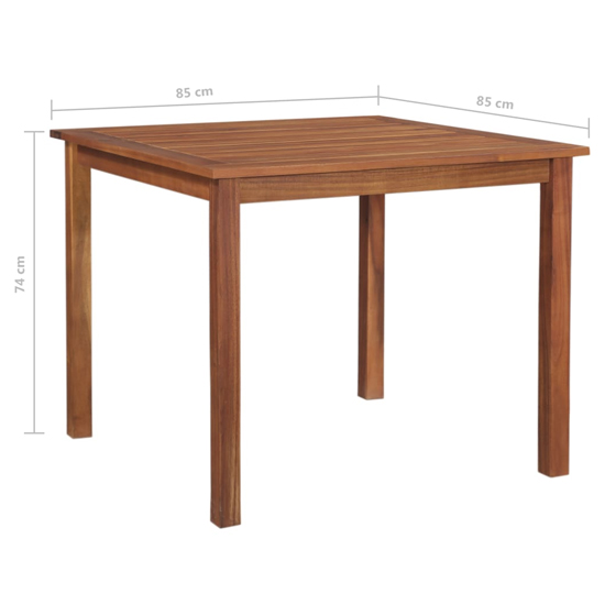 Oni Square Outdoor Wooden Dining Table In Natural
