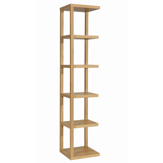 Photo of Ontarian wooden shelving unit in oak