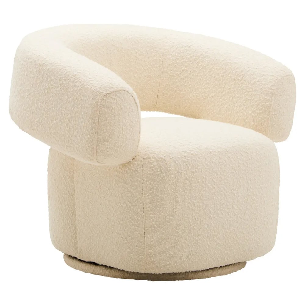 Ontario Fabric Accent Chair In Ivory