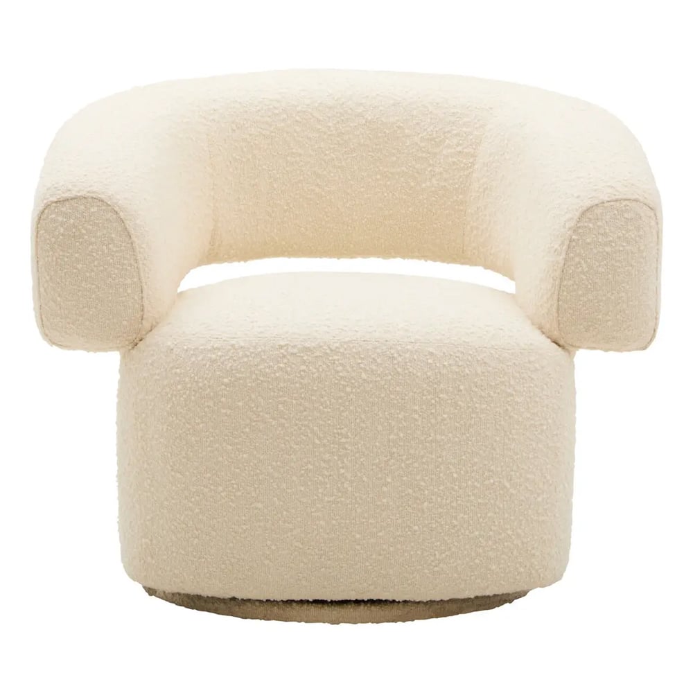 Ontario Fabric Accent Chair In Ivory