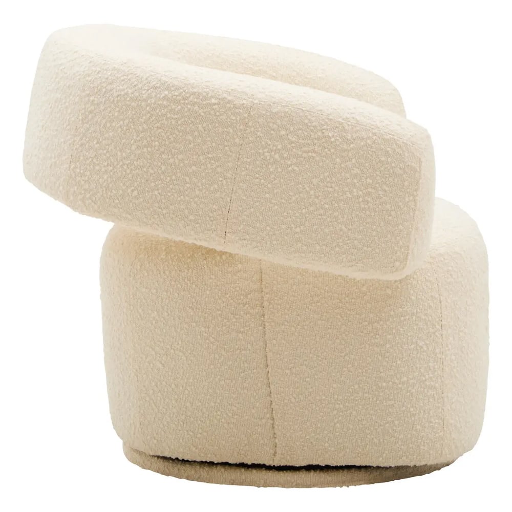 Ontario Fabric Accent Chair In Ivory
