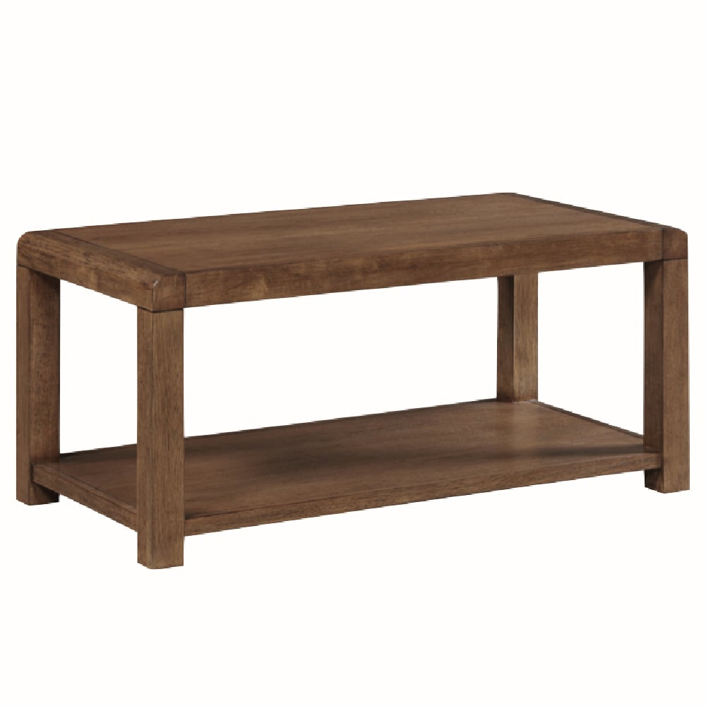 Ontario Wooden Coffee Table With Shelf In Dark Oak