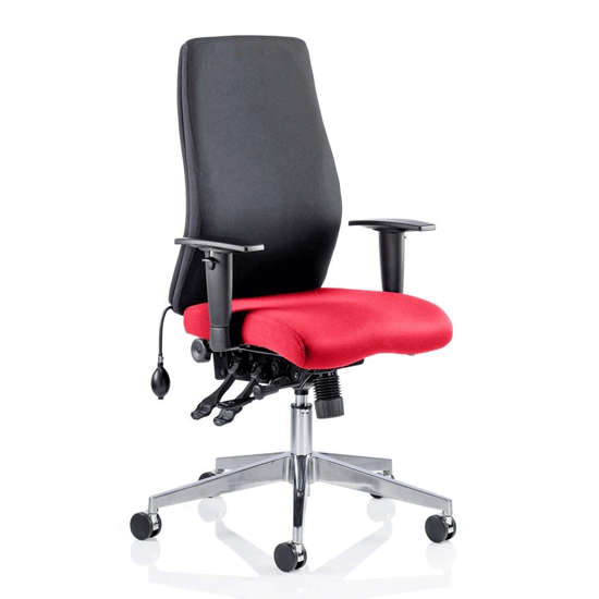 Onyx Black Back Office Chair With Bergamot Cherry Seat