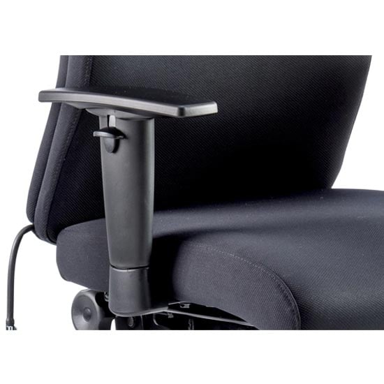 Onyx Ergo Fabric Posture Office Chair In Black With Arms