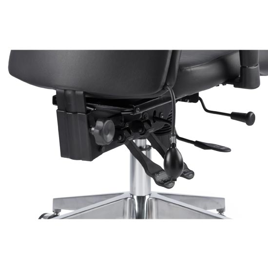 Onyx Ergo Leather Office Chair In Black With Headrest And Arms