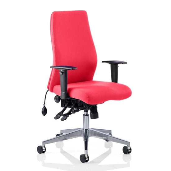 Product photograph of Onyx Office Chair In Bergamot Cherry With Arms from Furniture in Fashion