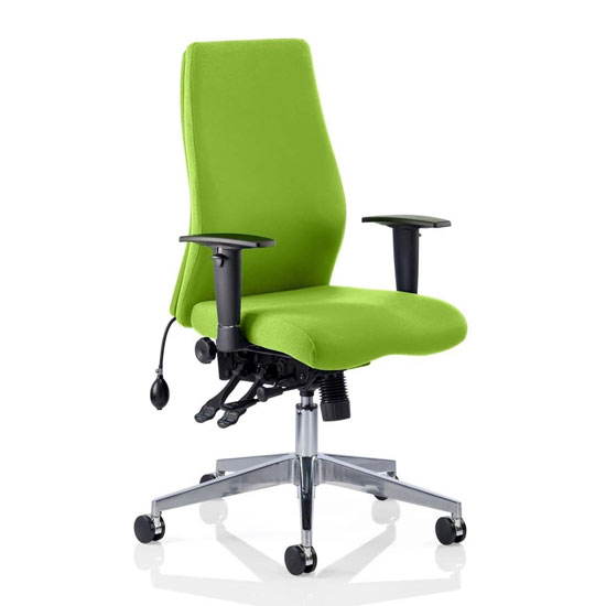 Onyx Office Chair In Myrrh Green With Arms