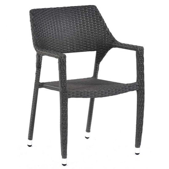 Product photograph of Onyx Outdoor Rattan Armchair In Grey from Furniture in Fashion