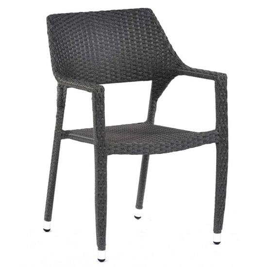 Onyx Outdoor Rattan Armchair In Grey