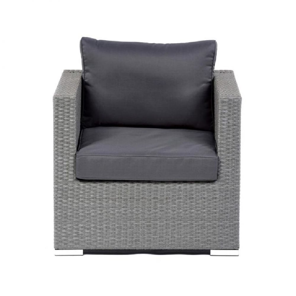 Onyx Rattan Outdoor 1 Seater Sofa In Grey