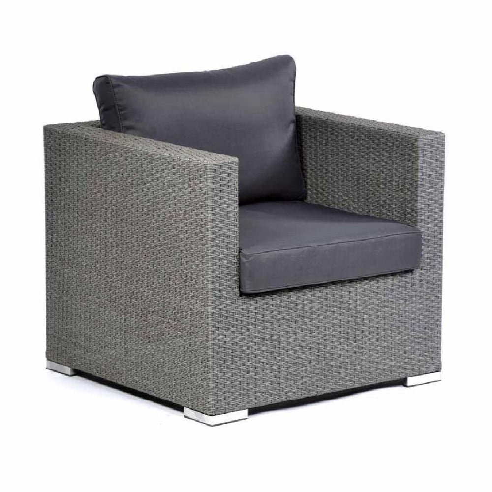 Product photograph of Onyx Rattan Outdoor 1 Seater Sofa In Grey from Furniture in Fashion
