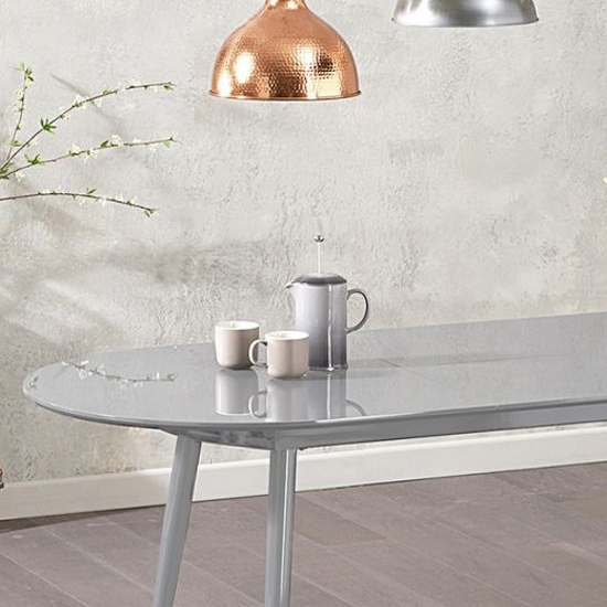 Opelsa Oval Extending High Gloss Dining Table In Light Grey_2