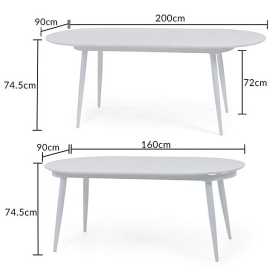 Opelsa Oval Extending High Gloss Dining Table In Light Grey_3