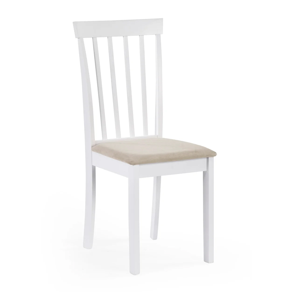 Opelousas Wooden Round Dining Table with 4 Chairs - White
