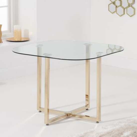 Ordell Clear Glass Dining Table With Gold Legs_2