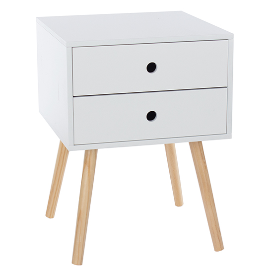 Product photograph of Outwell Scandia Bedside Cabinet With Wood Legs And 2 Drawers from Furniture in Fashion