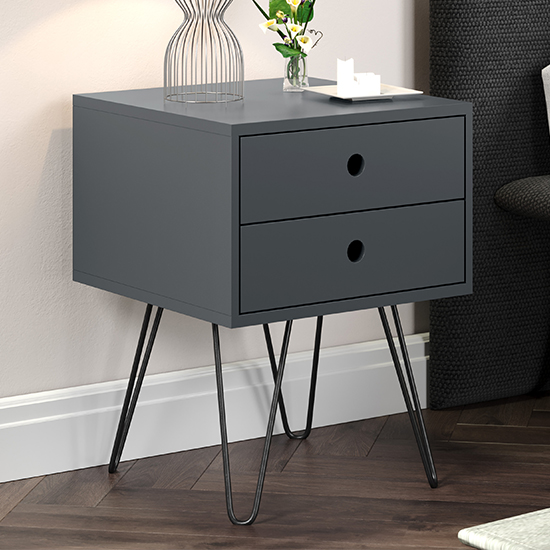 Photo of Outwell telford bedside cabinet in blue with metal legs