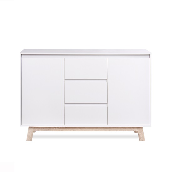 Optra Sideboard In White And Oak Trim With 2 Doors_4