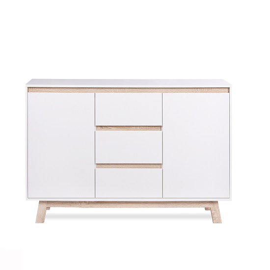 Optra Sideboard In White And Oak Trim With 2 Doors_3