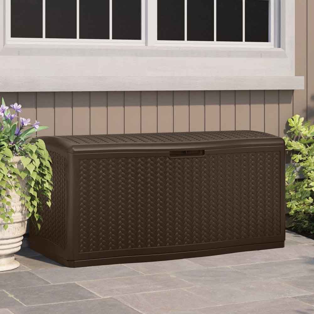 Opulence Reinforced Resin Garden 469L Storage Box in Java Brown