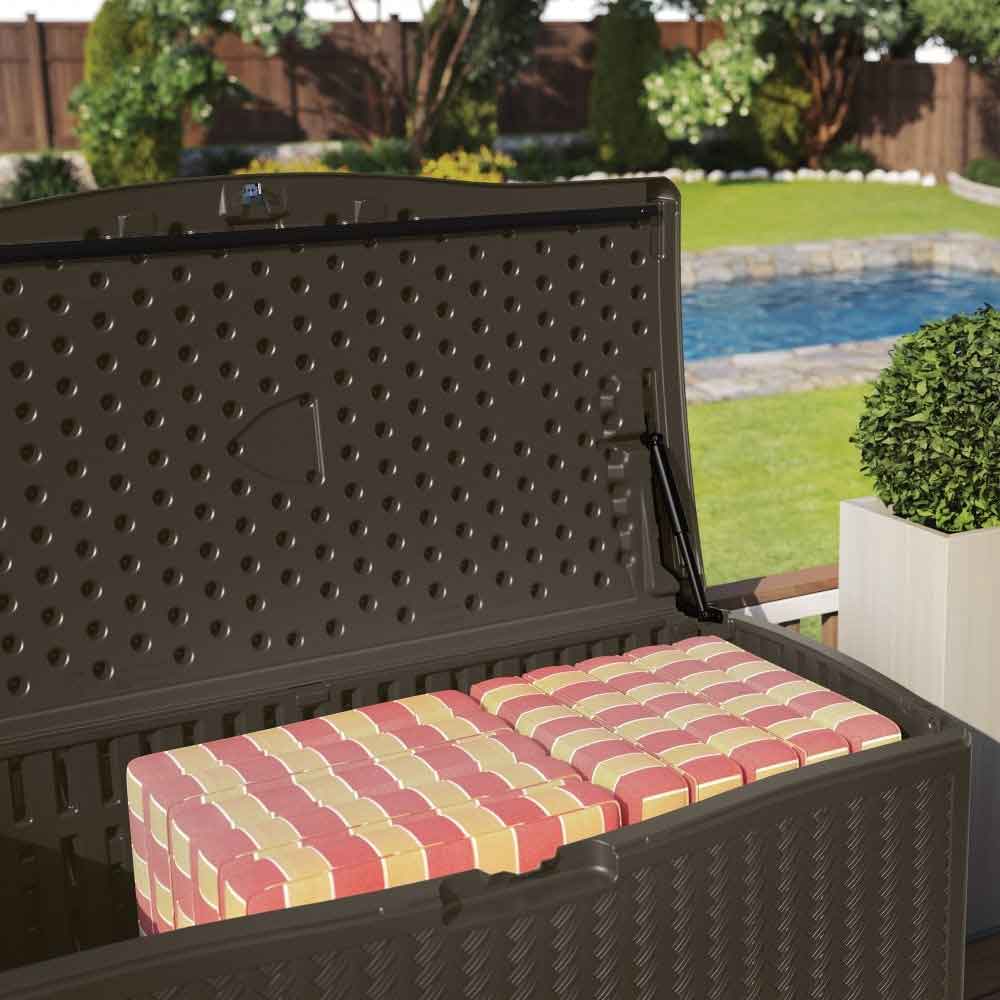 Opulence Reinforced Resin Garden 469L Storage Box in Java Brown