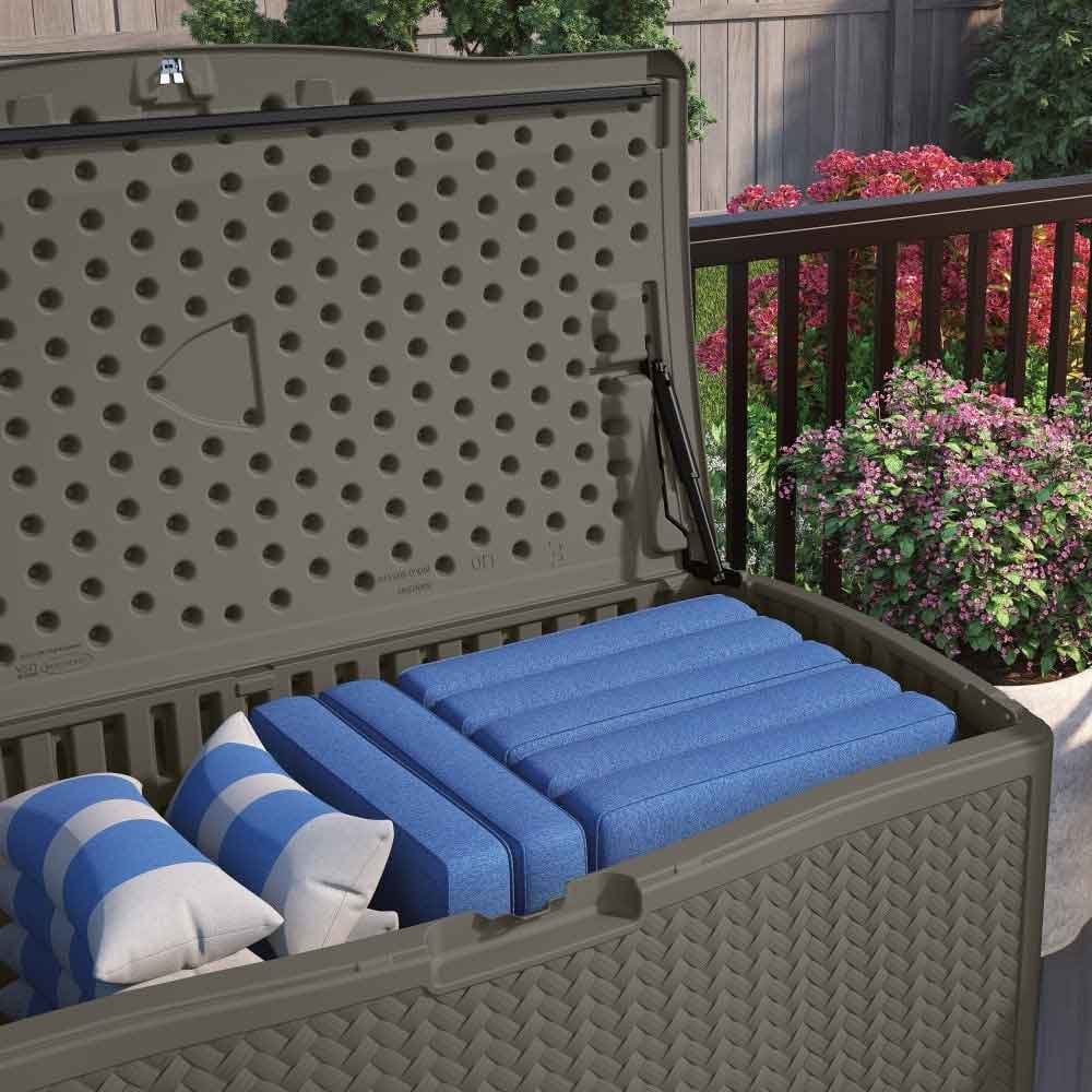 Opulence Reinforced Resin Garden 469L Storage Box in Stone Grey