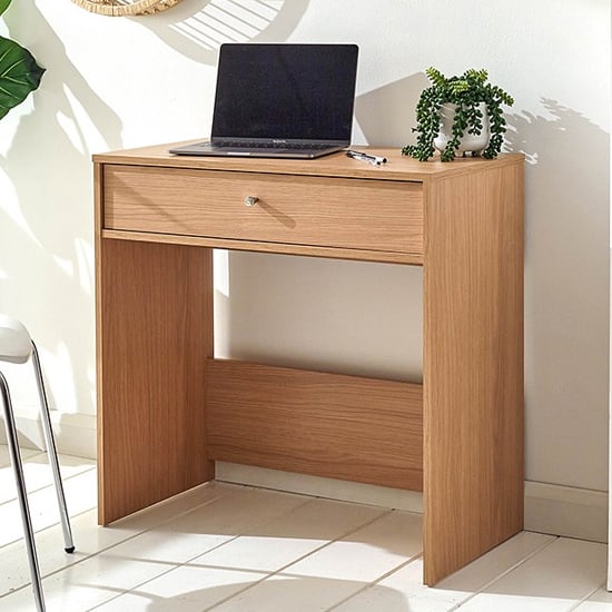 Read more about Onchan wooden 1 drawer laptop desk in oak