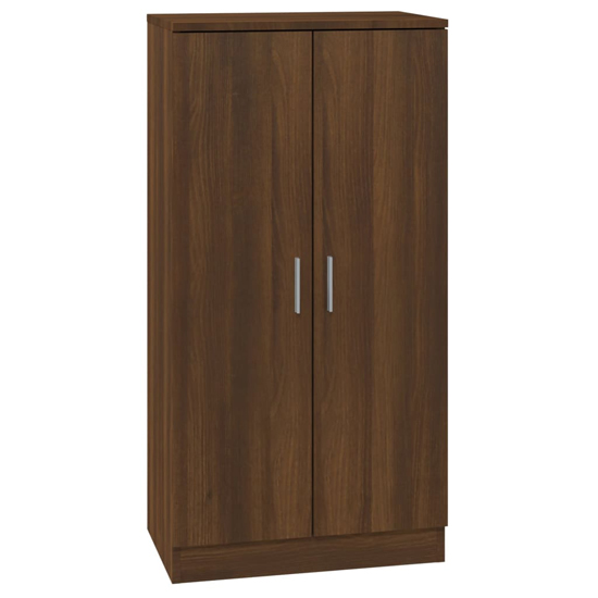Oraibi Wooden Shoe Storage Cabinet With 2 Doors In Brown Oak