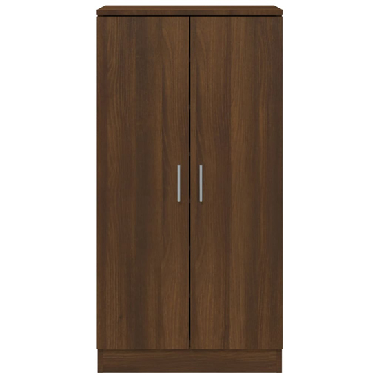 Oraibi Wooden Shoe Storage Cabinet With 2 Doors In Brown Oak
