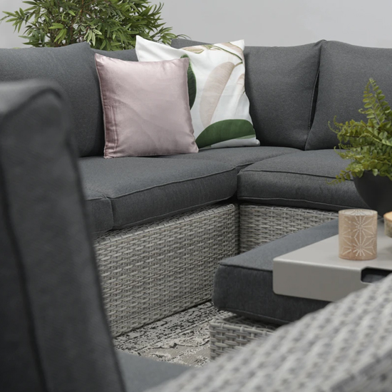 Oravo Corner Sofa With Footstool In Organic Grey_4