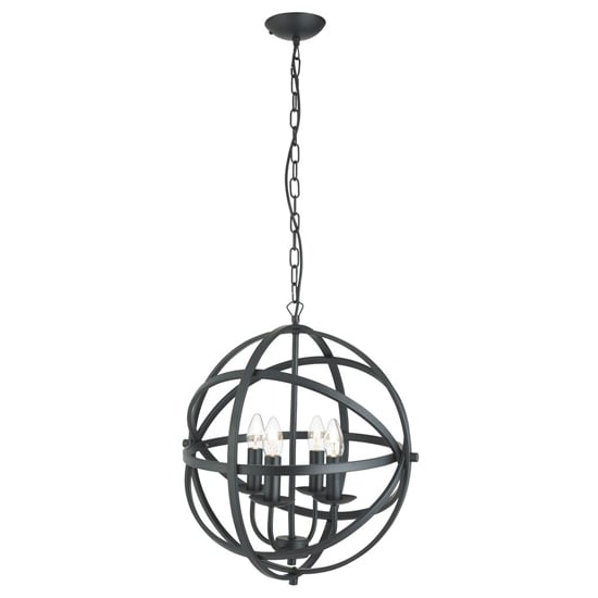 Read more about Orbit 4 lights ceiling pendant light in matt black