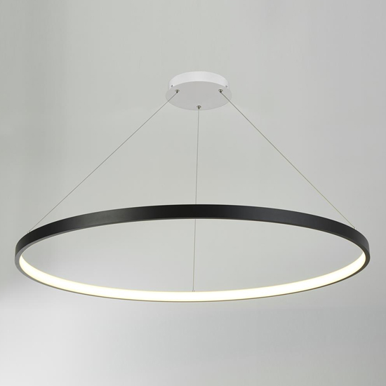 Read more about Orbit round led ceiling pendant light in matt black