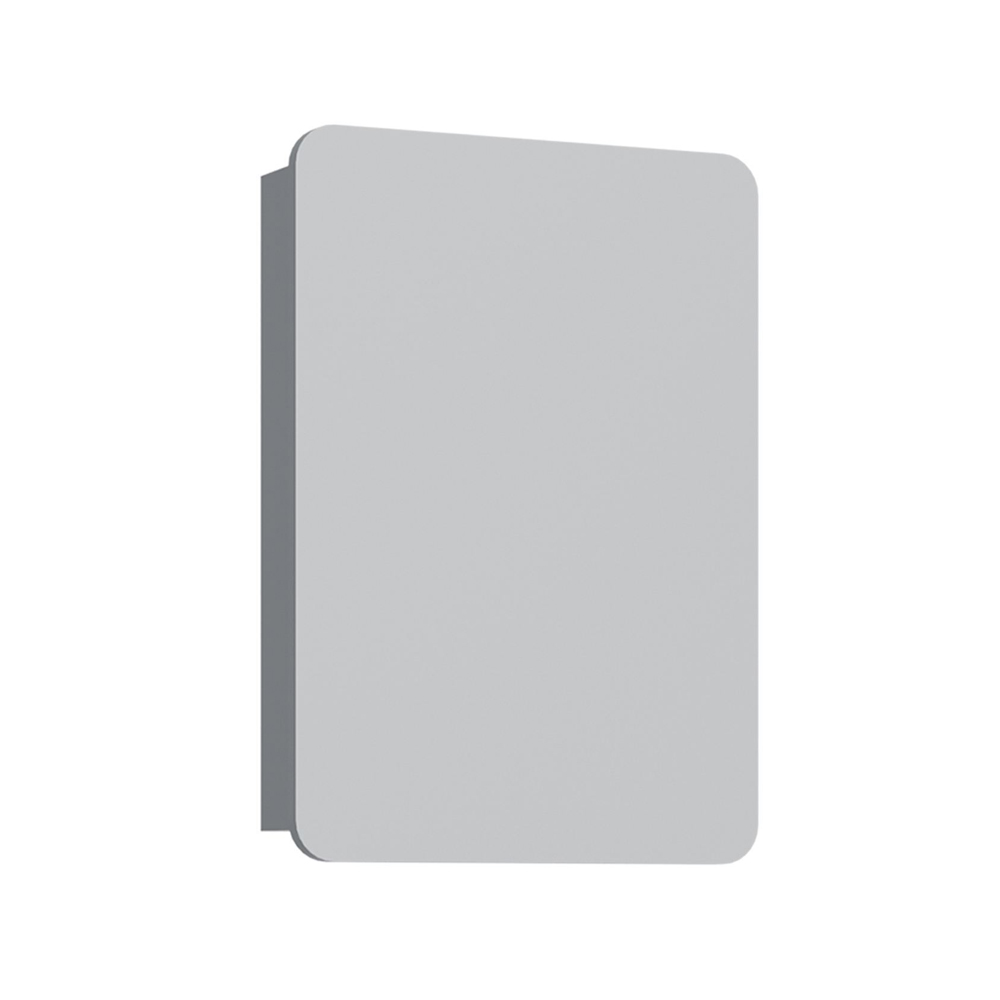 Orbit Wooden Wall Mounted Bathroom Mirror Cabinet in Grey