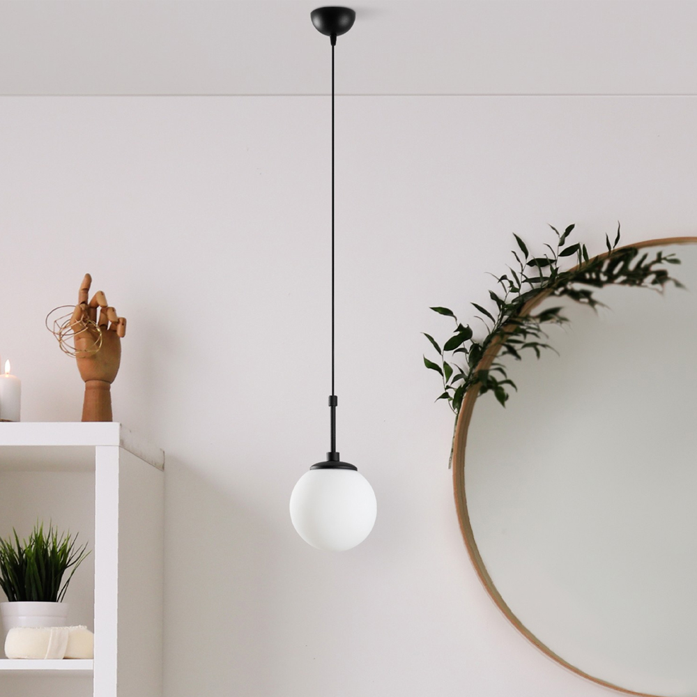 Orbital Metal Pendant Ceiling Light in Black