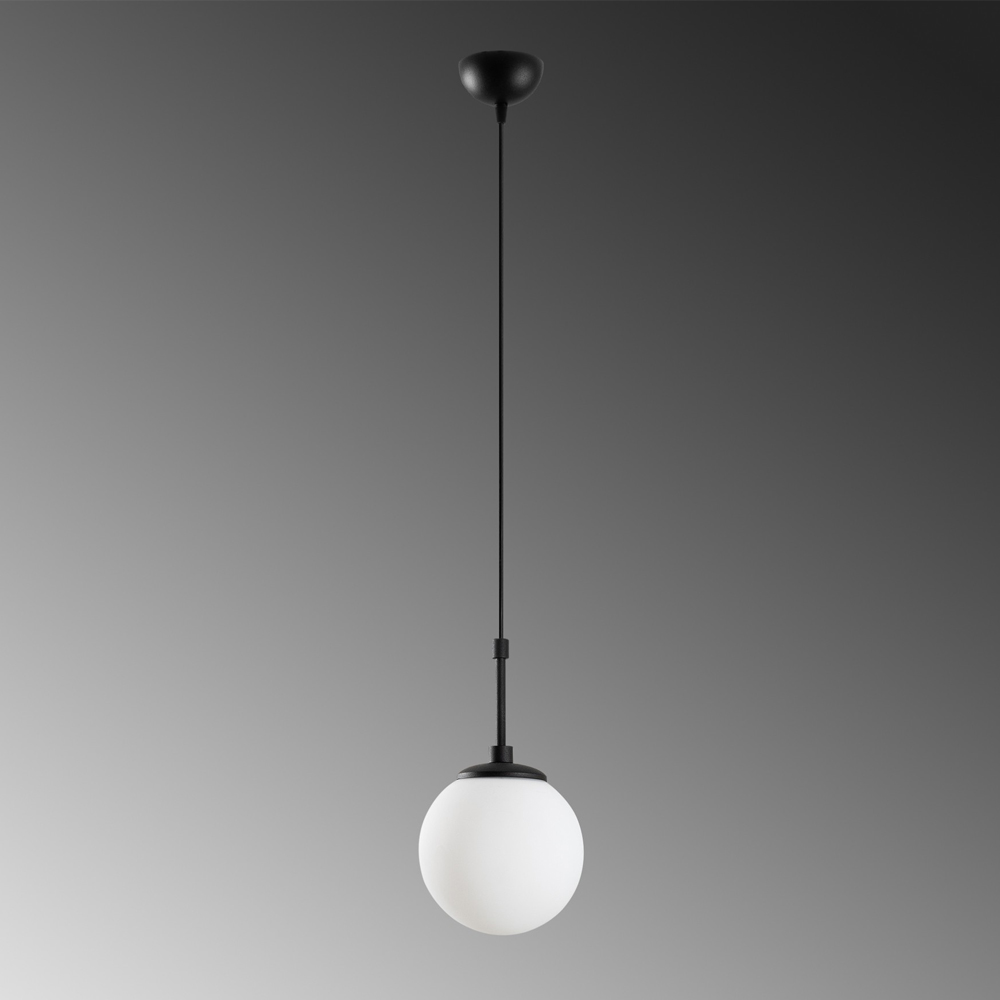 Orbital Metal Pendant Ceiling Light in Black