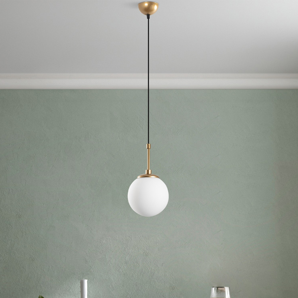 Orbital Small Metal Pendant Ceiling Light in Gold