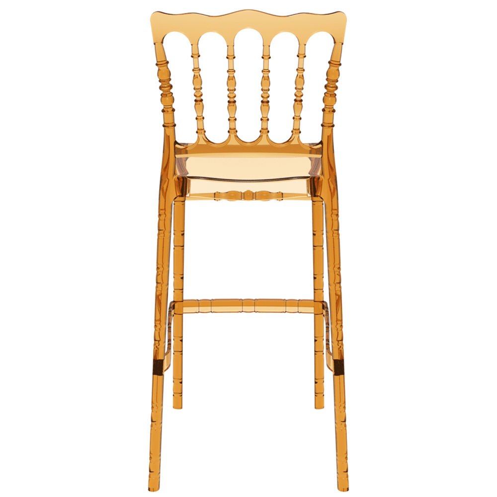 Oregon Amber Transparent Polycarbonate Bar Stools In Pair