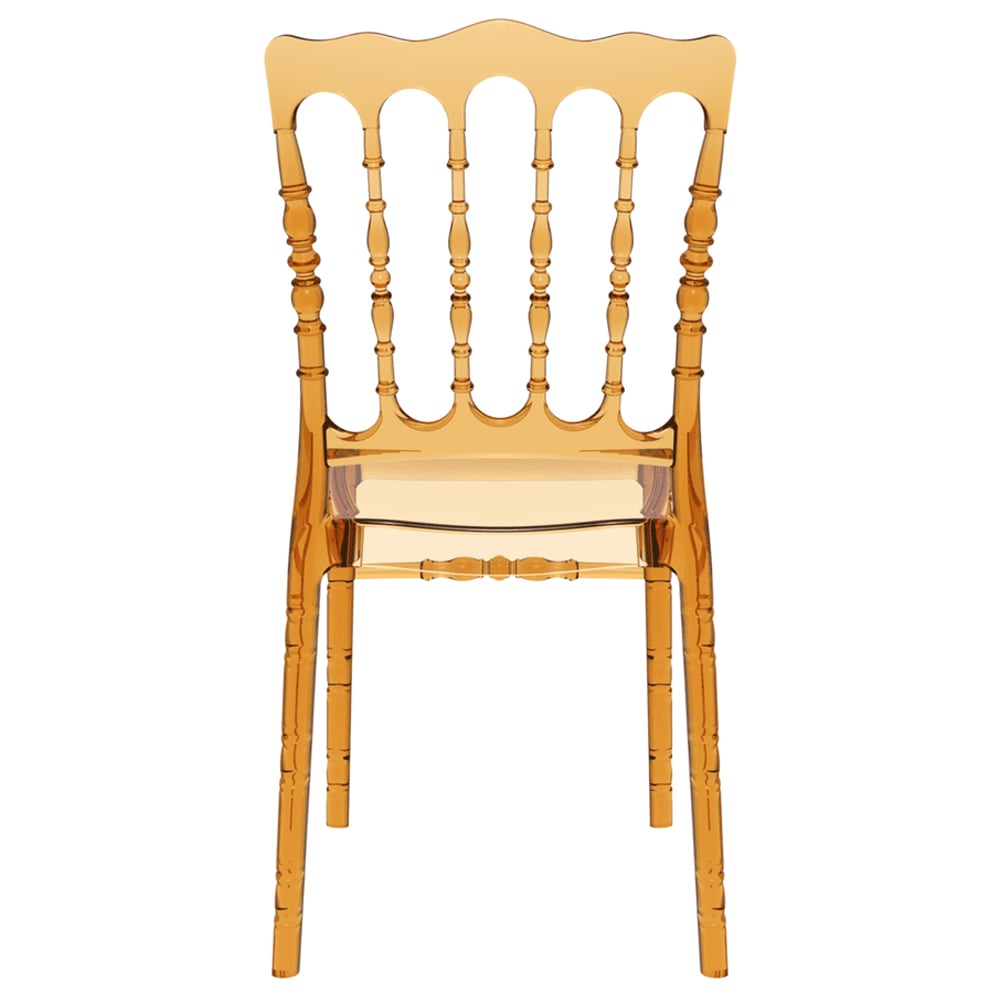 Oregon Amber Transparent Polycarbonate Side Chairs In Pair